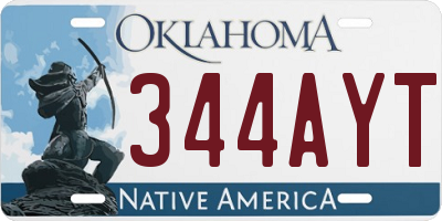 OK license plate 344AYT