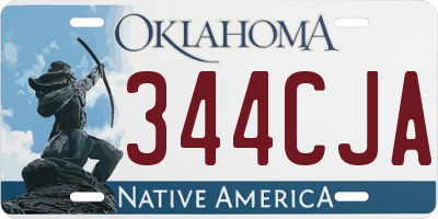 OK license plate 344CJA