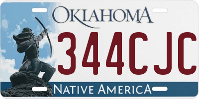 OK license plate 344CJC