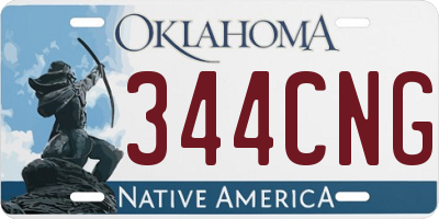OK license plate 344CNG