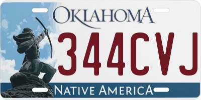 OK license plate 344CVJ