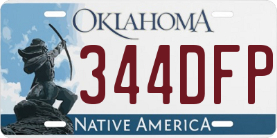 OK license plate 344DFP