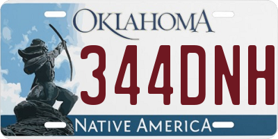 OK license plate 344DNH
