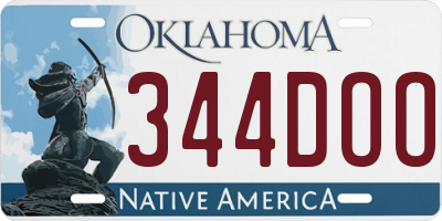 OK license plate 344DOO