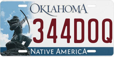 OK license plate 344DOQ