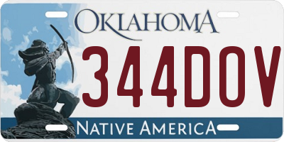 OK license plate 344DOV
