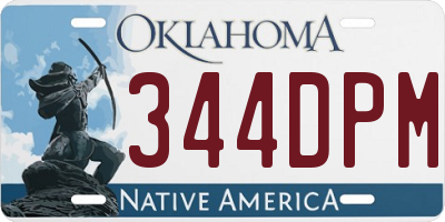 OK license plate 344DPM