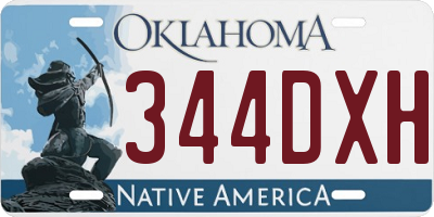 OK license plate 344DXH