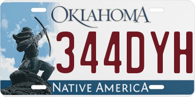 OK license plate 344DYH