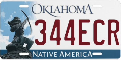 OK license plate 344ECR