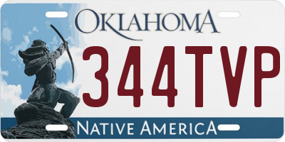 OK license plate 344TVP