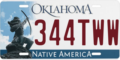 OK license plate 344TWW