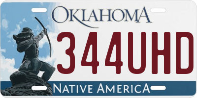 OK license plate 344UHD