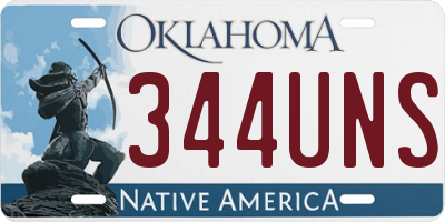 OK license plate 344UNS