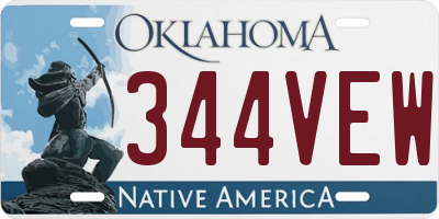 OK license plate 344VEW
