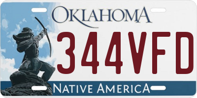 OK license plate 344VFD