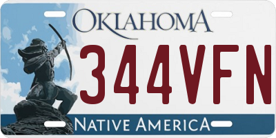 OK license plate 344VFN