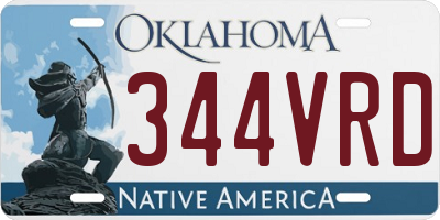 OK license plate 344VRD