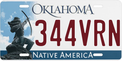 OK license plate 344VRN