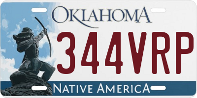 OK license plate 344VRP