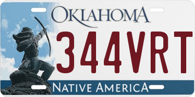 OK license plate 344VRT