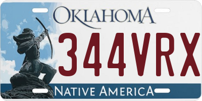 OK license plate 344VRX