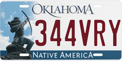 OK license plate 344VRY