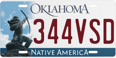 OK license plate 344VSD