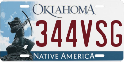 OK license plate 344VSG