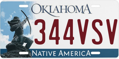 OK license plate 344VSV