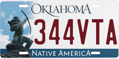 OK license plate 344VTA