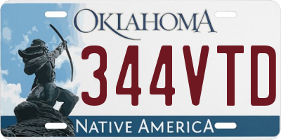 OK license plate 344VTD