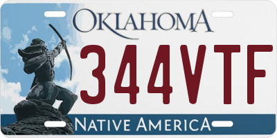 OK license plate 344VTF