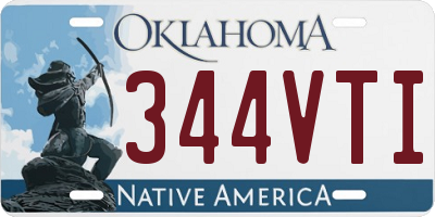 OK license plate 344VTI