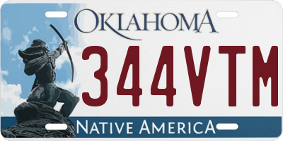 OK license plate 344VTM