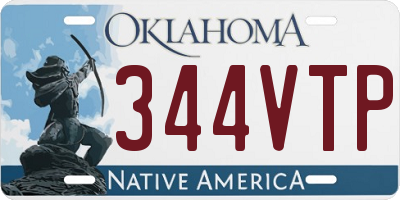 OK license plate 344VTP