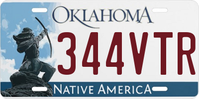 OK license plate 344VTR