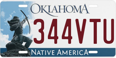 OK license plate 344VTU
