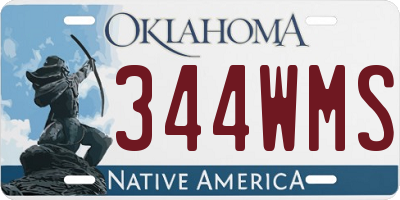 OK license plate 344WMS