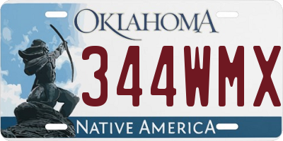 OK license plate 344WMX