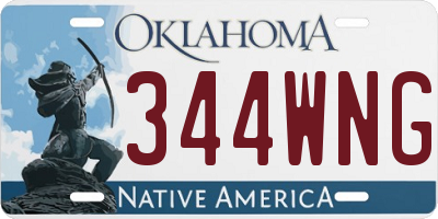 OK license plate 344WNG