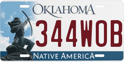OK license plate 344WOB