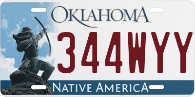 OK license plate 344WYY