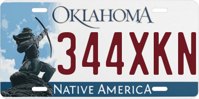 OK license plate 344XKN