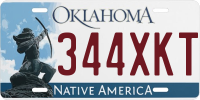 OK license plate 344XKT
