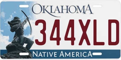 OK license plate 344XLD
