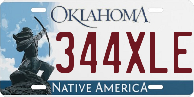 OK license plate 344XLE