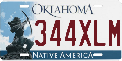 OK license plate 344XLM