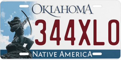OK license plate 344XLO