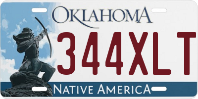 OK license plate 344XLT
